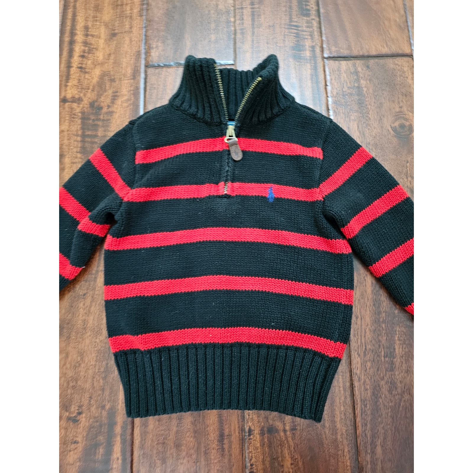 Polo Ralph Lauren Red Black Sweater Toddler Size 2t